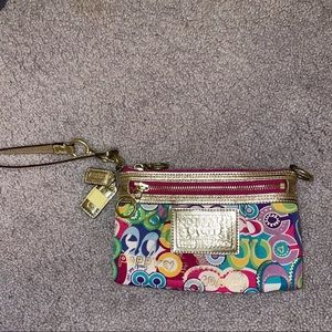 Coach Poppy colorful clutch/wristlet